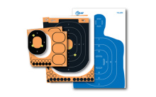 EZ AIM Adhesive, Handgun Trainer, 12" x 18", 5 Pack, Blue/White & Black/Orange 15579