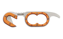 Alamosa Gut Hook Skinning Knife, Fixed Blade Knife, Nylon Sheath w/Belt Loop, Orange Finish, Stainless Steel, Plain Edge 1895