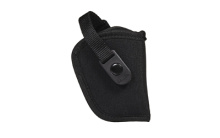 Cortez, Outside Waistband Holster, Fits Small 5-Shot Revolvers with 2" Barrel and Hammer Spur, Nylon Construction, Snap Closure, Matte Finish, Black, Right Hand 44809