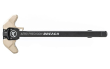 Breach, AR-15, Charging Handle, Ambidextrous, Small Lever, Gas Deflection Shelf, Anodized Finish, Black and Tan APRA700120C