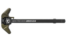 BREACH, AR-15 Charging Handle, Ambidextrous, Large Lever, Gas Deflection Shelf, Anodized Finish, Black and Olive Drab Green APRA700131C