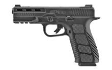 STK100, Striker Fired, Semi-automatic, Metal Frame Pistol, Full Size, 9MM, 4.5" Barrel, Aluminum, Anodized Frame and Parkerized Slide, Black, Fixed White Dot Sights, 17 Rounds, Optics Ready, 1 Magazine 56625