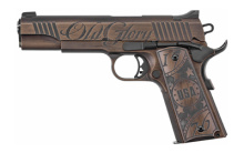 1911, Old Glory Special Edition 1911, Full Size, 45 ACP, 5" Barrel, Burnt Bronze and Black Distressed Cerakoted Stainless Steel Frame/Slide, Aluminum Engraved Grips, Custom Engraved w/ "Old Glory" and "I'm Mighty Proud of That Ragged Old Flag", Thumb Saf
