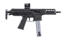 GHM45, Semi-automatic Rifle, SBR, 9MM, 6" Barrel, Anodized Finish, Black, Telescoping Stock, 1 Magazine, 25 Rounds BT-450004-SBR-TS