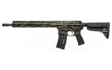 Recce 14 KMR-A Carbine, Semi-automatic Rifle, 223 Remington/556NATO, 14.5" Barrel (16" OAL with Pinned Brake), Mid-length Gas System, Camo Finish, Jungle Tiger Stripe, SOPMOD Stock, BCM Mod 3 Pistol Grip, MCMR 13" Handguard, BCM Mod 1 Compensator, BCM Mo
