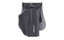 Thumb Release Polymer Holster, Fits Gen 1-4 Glock 19/23, Includes Magazine Holder, Right Hand, Polymer, Black TR-G19