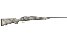 Highlander, Bolt Action, 6.5 Creedmoor, 24" Threaded Barrel, Gray Finish, Camo Fiberglass Stock, 4Rd, TriggerTech Trigger, Bergara Premier Action, Fits Remington 700 Bases with 8X40 Screws BPR23-65