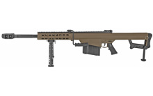 Barrett, 82A1, Semi-automatic, 50BMG, 20" Fluted Barrel, Coyote Finish, Synthetic Stock, 10Rd, Carry Case, 1 Magazine, Monopod Included 18860