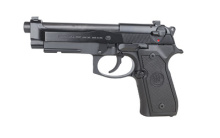 92G-SD Semi-automatic Pistol, 9MM, 4.9" Target Crowned Barrel, Alloy Frame, 10Rd, De-cock Only Action, Rail, Heavy Slide, Trijicon Night Sights, Black Finish J92GSD1
