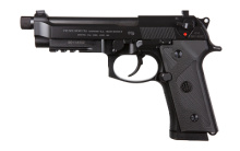 M9A3, Semi-automatic, Double Action/Single Action, Full Size, 9MM, 5" Threaded Barrel, 1/2x28 Threads, Aluminum Frame, Black Finish, 10Rd, 2 Mags, 3-Slot Picatinny Rail, Ambidextrous Decocker, Tritium Night Sights J92M9A3G0