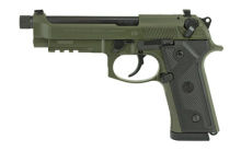 M9A3, Semi-automatic, Full Size, 9MM, 5", Alloy, Black/Green, 17Rd, 3 Mags, Ambidextrous J92M9A3M2