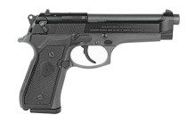92FS, Semi-automatic, Double Action, Full, 9MM, 4.9", Alloy, Gray, Plastic, 10Rd, 2 Mags, Ambidextrous, 3 Dot JS92F390
