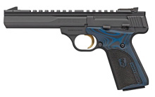 Buck Mark Black Label, Semi-automatic, 22 LR, 5.5 Barrel", Blued Finish, Aluminum Frame, Black Color, Blue/Black G10 Grips, Thumb Safety, Blade Front/Adjustable Rear Sights, 10Rd, 2 Magazines 051535490