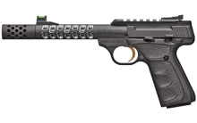 Buck Mark Vision, Semi-automatic, 22 LR, 5.875" Barrel, Threaded 1/2-28, Includes Muzzle Brake, Black Color, Anodized Finish, URX Rubber Grip, Thumb Safety, Right Hand, Adjustable Rear & Fiber Optic Front Sights, 10Rd, 2 Magazines 051561490