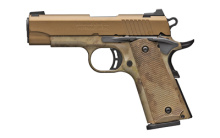1911-380, Black Label Speed, Semi-automatic, Full Size, 380 ACP, 4.25" Barrel, Burnt Bronze Color, Cerakote Finish, Polymer Frame, Right Hand, A-TACS AU Camo Composite Grips, Ambidextrous Thumb Safety, White 3 Dot Sights, 8Rd 051962492