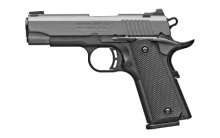 1911-380, Black Label Pro, Compact, Semi-automatic, 1911, 380 ACP, 3.625" Barrel, Black and Tungsten Two-Tone Color, Cerakote Finish, Composite Frame, Ambidextrous Thumb Safety, Composite Grips, White 3 Dot Sights, 8Rd, 2 Magazines 051975492