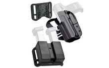 IDPA Competition Shooters Pack, OWB Holster with Adjustable String Ray Loop & Paddle, Revolution Double Magazine Pouch, Fits 1911 with 5" Barrel, Right Hand, Black HOLX0086IDPAPKO0414BLKRH