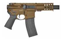 Banshee 300, Mk4, Semi-automatic, 22 LR, AR, 4.5" Barrel, Threaded 1/2x28, KAK Slim Flash Can, Midnight Bronze Cerakote Finish, Magpul MOE Pistol Grip, QD End Cap, RML4 M-Lok Handguard, 25Rd 22A5BDC-MB