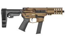 Banshee 300, Semi-automatic Pistol, 40 S&W, 5" Barrel, Aluminum Frame, Burnt Bronze Cerakote, 22Rd, CMMG RipBrace Pistol Brace, CMMG M-LOK RML4 Handguard, Magpul MOE Pistol Grip, Ambi Sling Plate 40A513C-GB