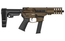 Banshee 300, Semi-automatic Pistol, 40 S&W, 5" Barrel, Aluminum Frame, Midnight Bronze Cerakote, 22Rd, CMMG RipBrace Pistol Brace, CMMG M-LOK RML4 Handguard, Magpul MOE Pistol Grip, Ambi Sling Plate 40A513C-MB