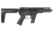 MkG Banshee, Semi-automatic Pistol, 45 ACP, 5" Barrel, Aluminum Frame, Graphite Black Cerakote, 13Rd, Tailhook MOD 2 Pistol Brace, Thread Protector, CMMG RML4 Hand Guard, Magpul MOE Pistol Grip, Ambi Sling Plate, Ambi Selector, Ambi Charging Handle, 1 Gl