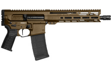 MK4, DISSENT, Semi-automatic Pistol, AR, 5.56 NATO, 10.5" Threaded Barrel, 1/2x28, CMMG Zeroed Linear Compensator, Cerakote Finish, Midnight Bronze, TriggerTech AR-D 2-Stage Trigger, 9.6" M-LOK Handguard, CMMG Zeroed Polymer Grip, 30 Rounds, 2 Magazines