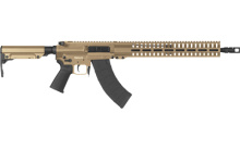 Resolute 300, Semi-automatic Rifle, 7.62X39, 16.1" Barrel, Flat Dark Earth Cerakote Finish, CMMG RipStock, RML15 MLOK Handguard, 30 Rounds 76AFCA7-FDE