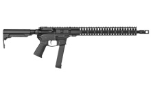 Resolute 200, Semi-automatic, 9MM, 16.1" Barrel, 1:10 Twist, Black Finish, Magpul MOE Grip, CMMG RipStock, 33Rd Glock Magazine, CMMG M-LOK RML15 Handguard, CMMG SV Muzzle Brake, Ambi Sling Plate 99AE65D