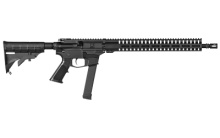 Resolute 100, Semi-automatic, 9MM, 16.1" Barrel, 1:10 Twist, Black Finish, A2 Pistol Grip, M4 Stock, 33Rd Glock Magazine, CMMG M-LOK RML15 Handguard, A2 Flash Hider, Threaded 1/2-28 99AE6AE