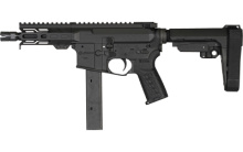 Banshee MK9, Semi-automatic Pistol, AR, 9MM, 5" Threaded Barrel, 1/2x28, CMMG Zeroed Linear Compensator, Cerakote Finish, Armor Black, M-LOK Handguard, CMMG Zeroed Polymer Grip, Pistol Tube, Manual Safety, 32 Rounds, 1 Magazine PE-91A17BA-AB