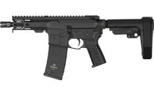 Banshee MK4, Semi-automatic Pistol, AR, 9MM, 5" Threaded Barrel, 1/2x28, CMMG Zeroed Linear Compensator, Cerakote Finish, Armor Black, M-LOK Handguard, CMMG Zeroed Polymer Grip, Pistol Tube, Manual Safety, 30 Rounds, 1 Magazine PE-94A1798-AB