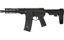 Banshee MK4, Semi-automatic Pistol, AR, 9MM, 8" Threaded Barrel, 1/2x28, CMMG Zeroed Linear Compensator, Cerakote Finish, Armor Black, M-LOK Handguard, CMMG Zeroed Polymer Grip, Pistol Tube, Manual Safety, 30 Rounds, 1 Magazine PE-94A5185-AB