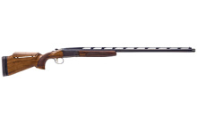 All-American Single Trap, Over/Under, 12 Gauge, 3" Chamber, 34" Chrome Lined, Black Finish, Walnut Stock, Beaver-Tail Forend, 14.5"-15.5" Length of Pull, Adjustable Comb, 2 Rounds 06502
