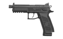 Mode P-09 Suppressor Ready 9mm 5.15 Inch Threaded Barrel (1/2-28 TPI) High Night Sights Stippled Grips Polymer Frame 21 Round