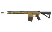 DB10ELBB, Semi-automatic Rifle, 308 Win, 18" Stainless Fluted Barrel, 1:10 Twist, Burnt Bronze Finish, Adaptive Tactical Stock, Hex Mag Grip, 20Rd, 15" KeyMod Rail, 1 PMAG DBF10ELBB