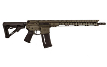 DB15EBB, Semi-automatic Rifle, 223 Rem/556NATO, 16" Chrome-Moly Free Float Barrel, 1:8 Twist, Burnt Bronze Finish, Adaptive Tactical Stock, Hex Mag Grip, 30Rd, 15" Keymod Rail, 1 PMAG DBF15EBB