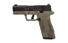 AM2, Semi-automatic Pistol, Striker Fired, 9MM, 3.5" Barrel, Polymer Frame, Flat Dark Earth Finish with Black Slide, 10Rd & 15Rd, 2 Magazines DBAM29FDE
