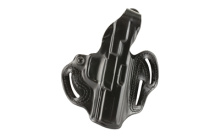 Thumb Break Scabbard Belt Holster, Fits Ruger American 9mm, Right Hand, Black Leather 001BA2DZ0