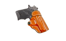 155 Criss-Cross, Belt Holster, Right Hand, Black Leather, Fits Sig P938, Kimber Micro 9mm 155BA37Z0