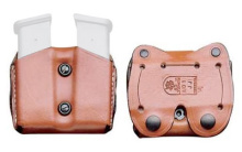 Double Magazine Pouch, Glock 17/22, Ambidextrous, Tan Leather A01TJJJZ0