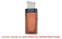 A47, Secure Mag Carrier, Magazine Pouch, Fits Double Stack 9mm/40, Ambidextrous, Black Leather A47BJGGZ0