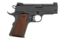 MC1911 SC, 1911, Semi-automatic, Metal Frame Pistol, Officer, 9MM, 3.4" Barrel, Steel, Black, Synthetic Wood Grips, Fixed Sights, Ambidextrous Safety, 7 Rounds, 1 Magazine, Ambidextrous 390045