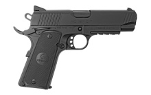 MC1911 C, 1911, Semi-automatic, Metal Frame Pistol, Commander, 9MM, 4.4" Barrel, Steel, Black, Polymer Grips, Fixed Sights, Ambidextrous Safety, 9 Rounds, 1 Magazine, Ambidextrous 390050