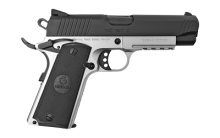 MC1911 C, 1911, Semi-automatic, Metal Frame Pistol, Commander, 9MM, 4.4" Barrel, Steel, Black and Silver, Polymer Grips, Fixed Sights, Ambidextrous Safety, 9 Rounds, 1 Magazine, Ambidextrous 390052