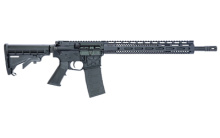 FDR Stars, Semi-automatic Rifle, AR, 223 Wylde, 16" Barrel, Stars and Strips Receiver Relief Cut, Anodized Finish, Black, 13.7" M-Lok Handguard, A2 Grip, Collapsible Stock, 30 Rounds, 1 Magazine FDR-BLK-SS