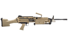 M249S, Semi-automatic Rifle, 556NATO, 18.5" Chrome Lined Cold Hammer Forged Barrel, FDE Finish, Ergonomic Polymer Stock, Standard Disintegrating Link Belt-Fed 46-100028