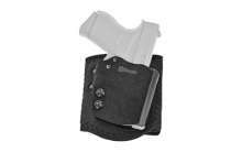Ankle Guard (Ankle Holster), Right Hand, Fits Glock 42 & Sig P365, Black Leather AGD600B