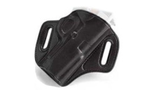 Concealable Belt Holster, Fits Glock 17, Right Hand, Black Leather CON224B