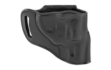 HORNET STRONGSIDE/CROSSDRAW Belt Holster, Right Hand, Fits Ruger LCR 2", Black Leather HT300B