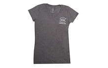 OEM GLOCK Perfection Womens V-Neck T-Shirt, Short Sleeve, M, Charcoal AA68161